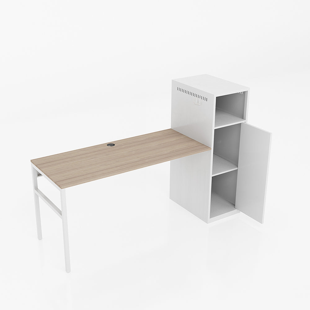 Metal Storage File Cabinet with Desk