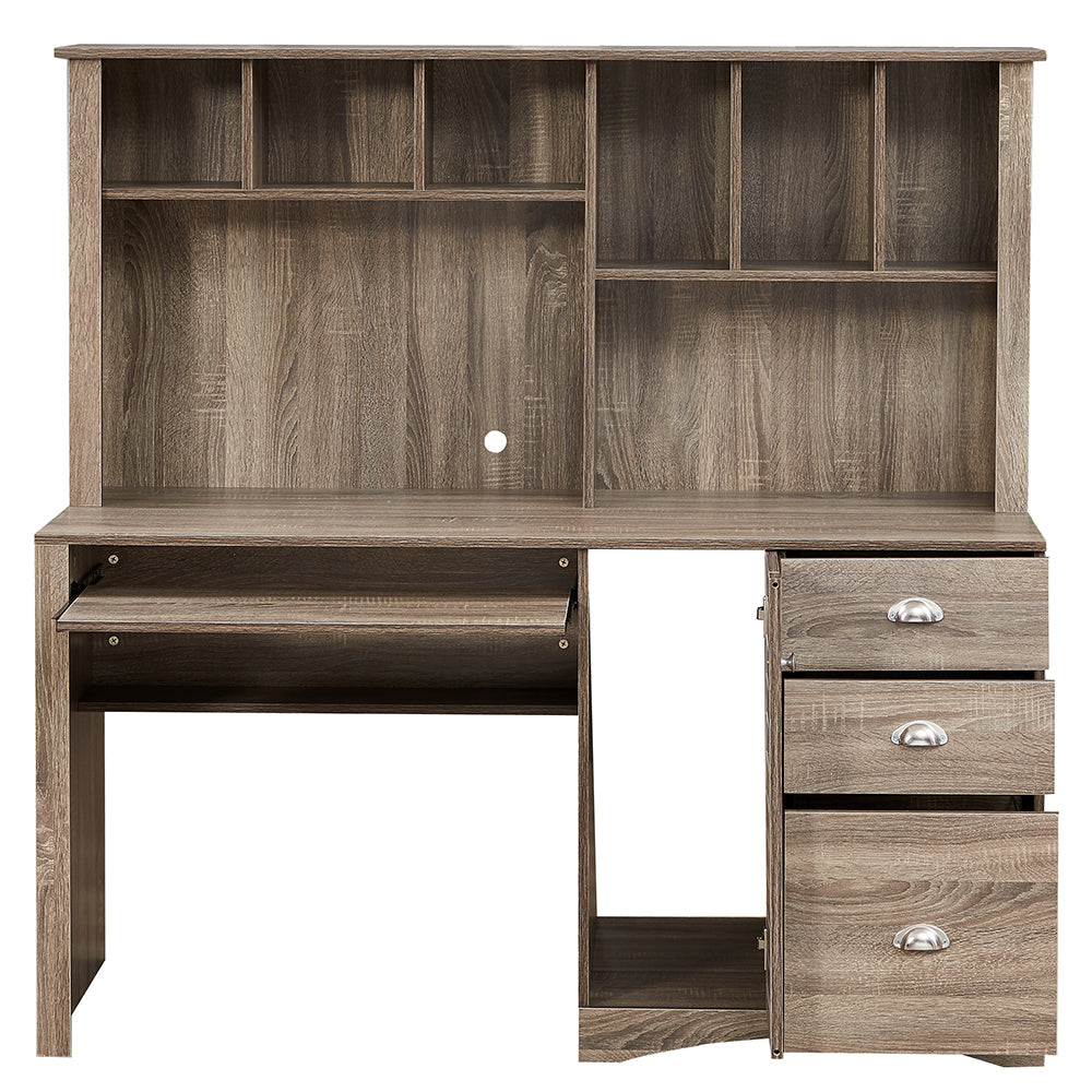 Office Desk with Hutch and Shelves and Drawers