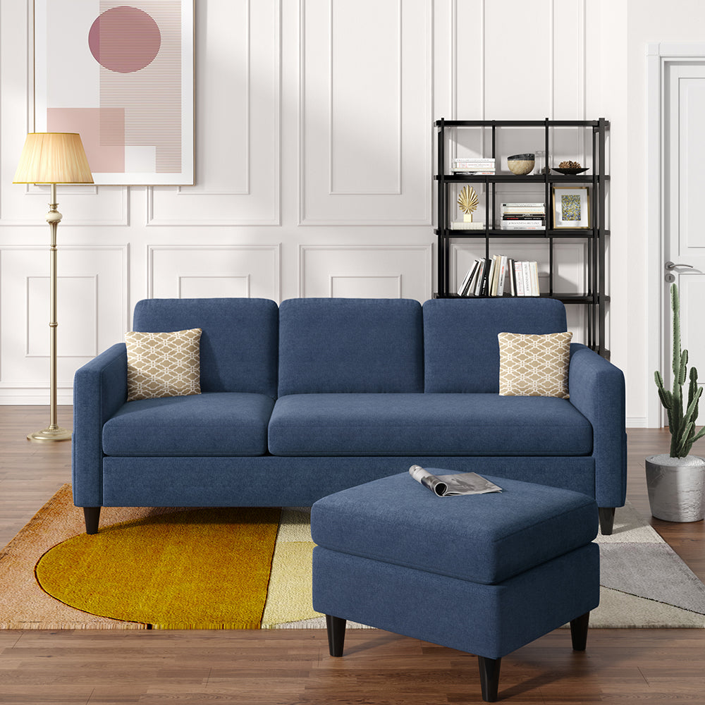 Reversible Sectional Sofa with Handy Side Pocket