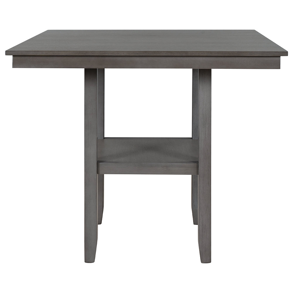 Counter Height Dining Table with Storage Shelf