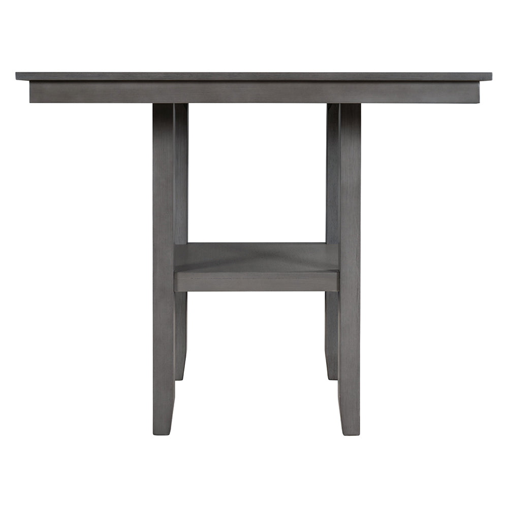 Counter Height Dining Table with Storage Shelf