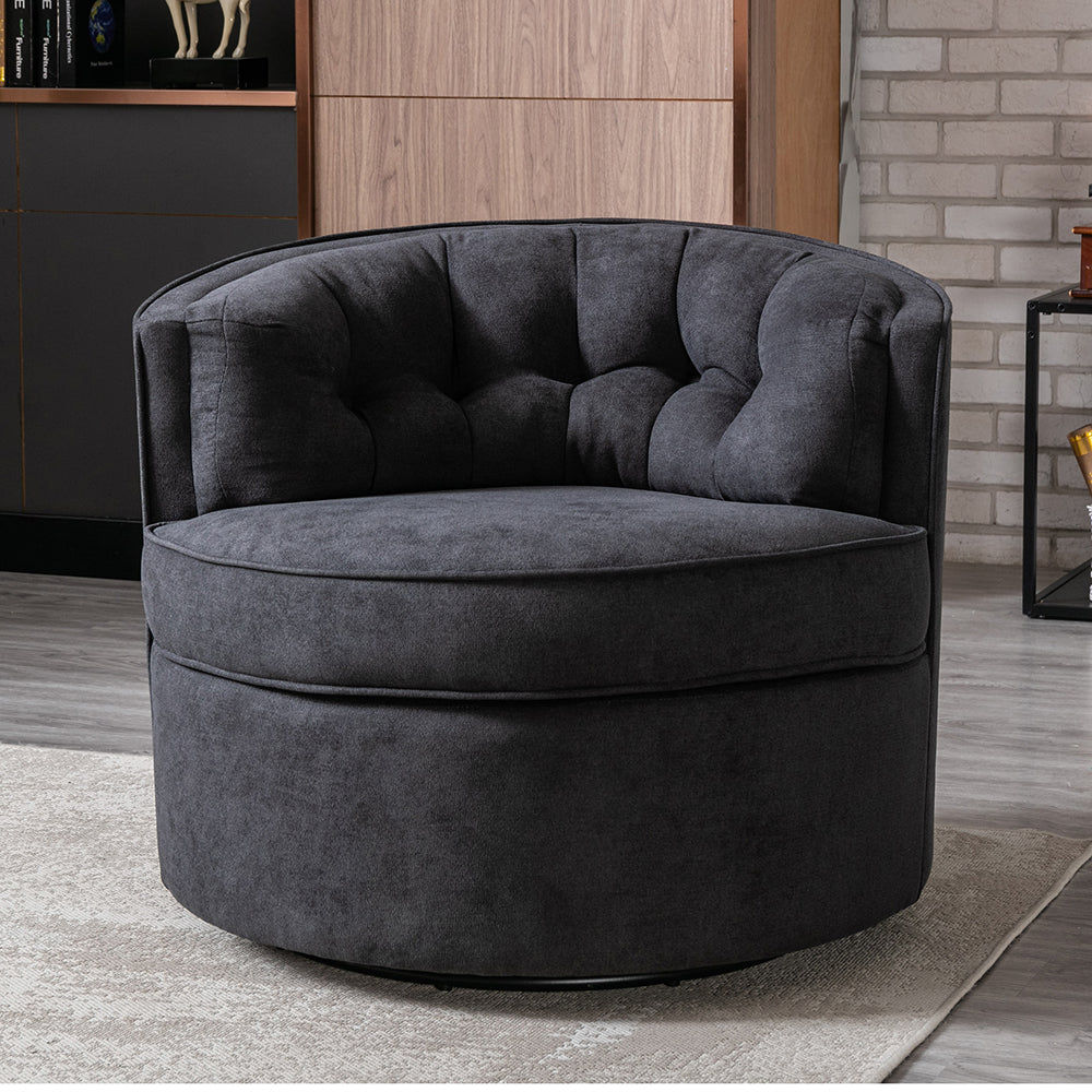 Tufted Swivel Barrel Sofa Chair