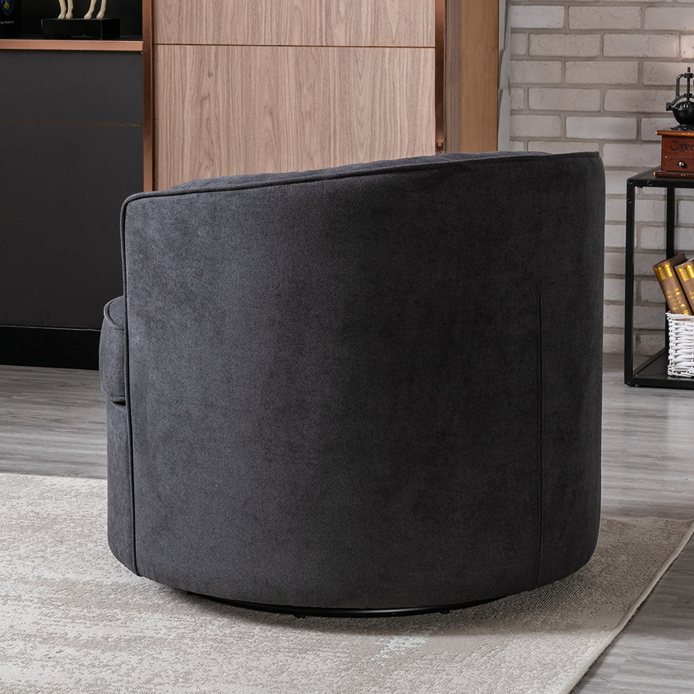 Tufted Swivel Barrel Sofa Chair