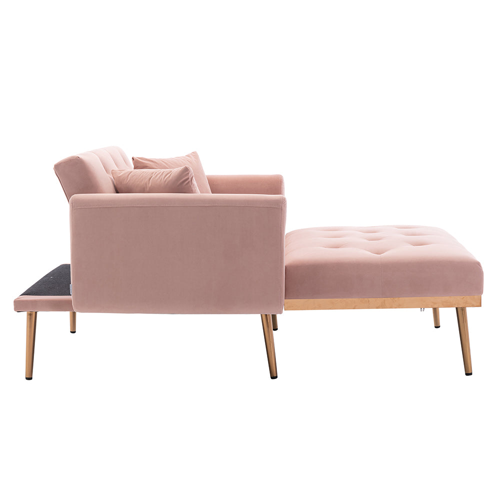 Tufted Chaise Lounge Chair Sofa Bed