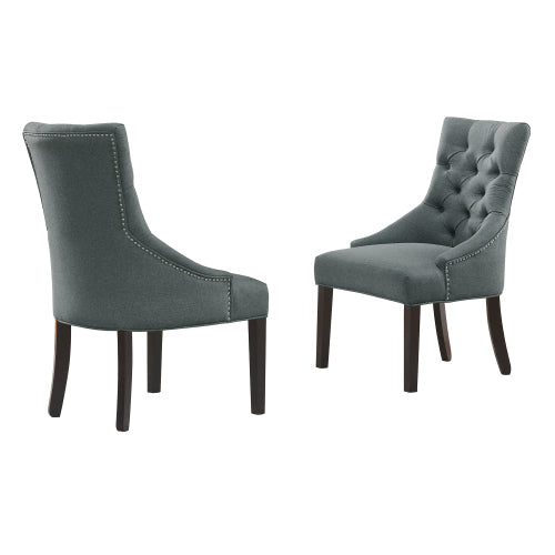 Tufted Upholstered Dining Chairs(Set of 2), Grey