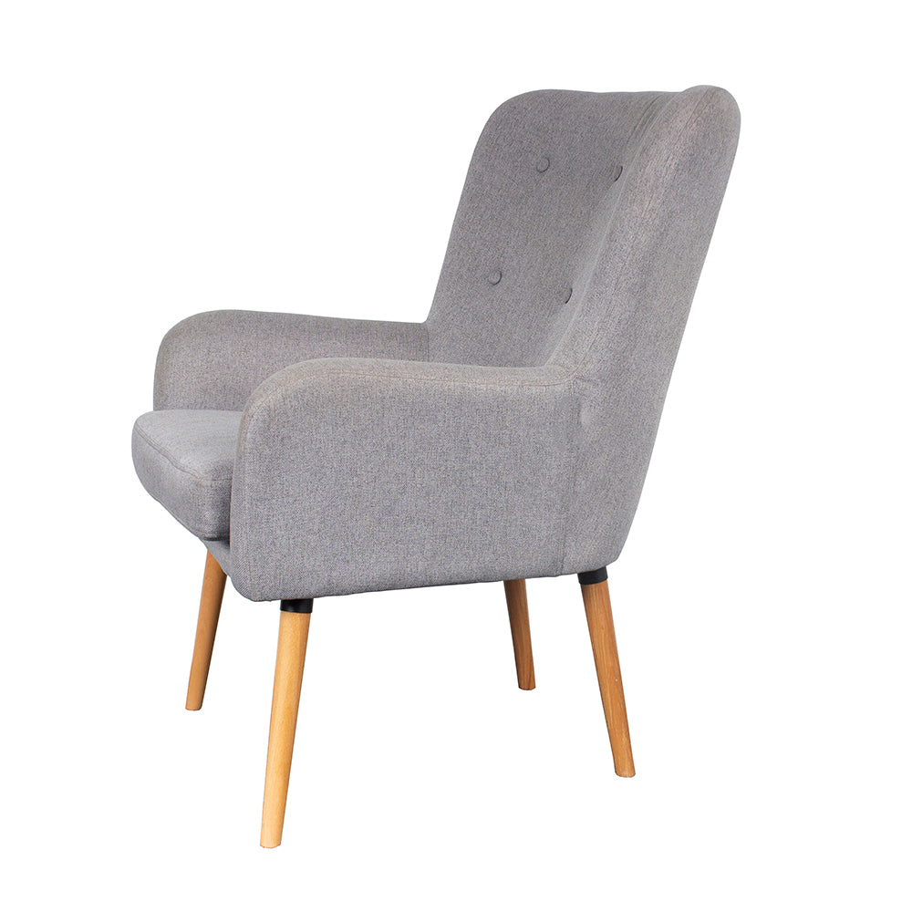 Button-Tufted Upholstered Armchair