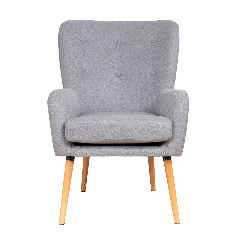 Button-Tufted Upholstered Armchair