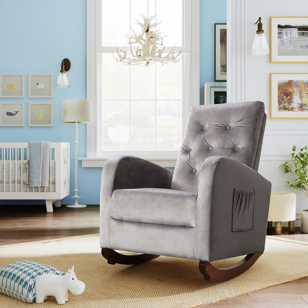 Rocking Sofa Chair Nursery Upholstered Armchair