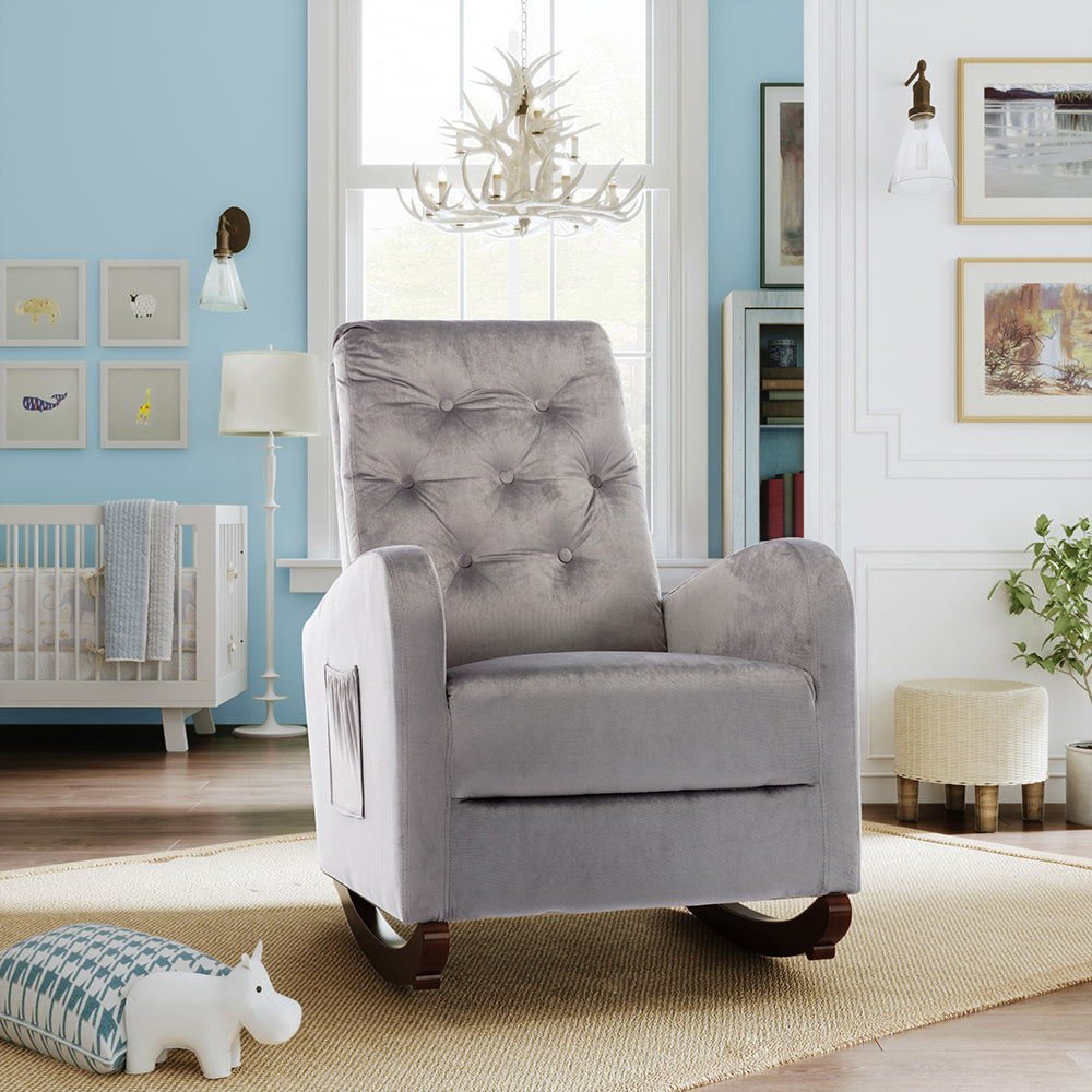 Rocking Sofa Chair Nursery Upholstered Armchair