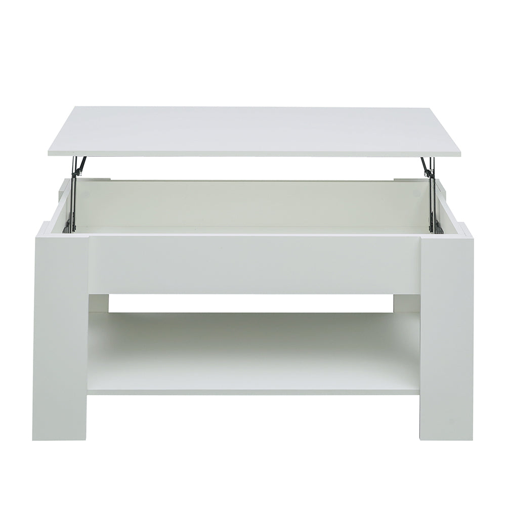 Lift Top Coffee Table with Hidden Compartment and Storage ShelF