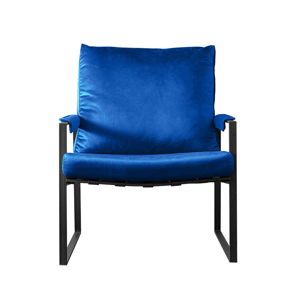 Single Arms Chair with Velvet Cushion