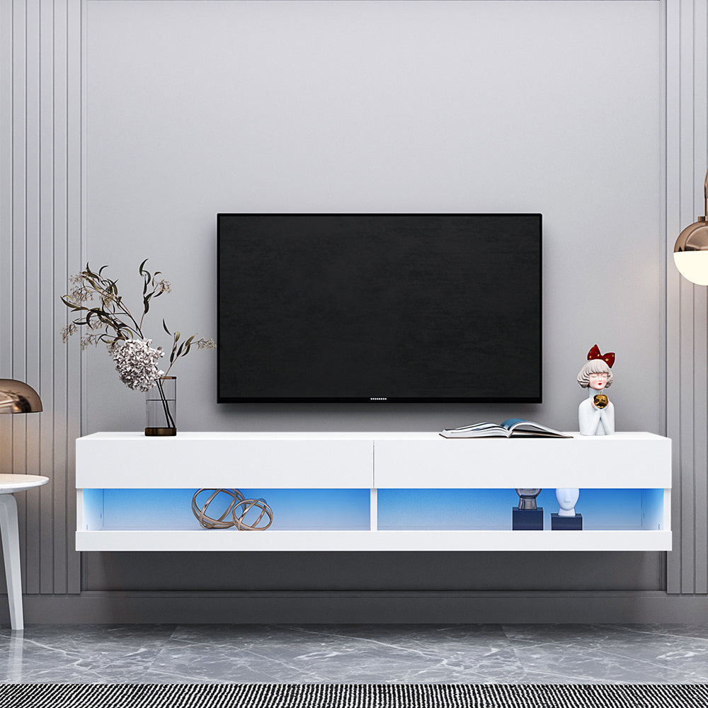 Floating TV Stand with Led Lights