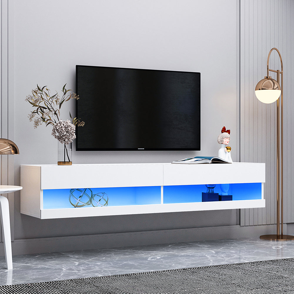 Floating TV Stand with Led Lights