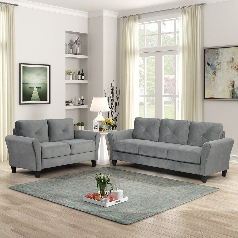 Tufted Upholstered Armsofa