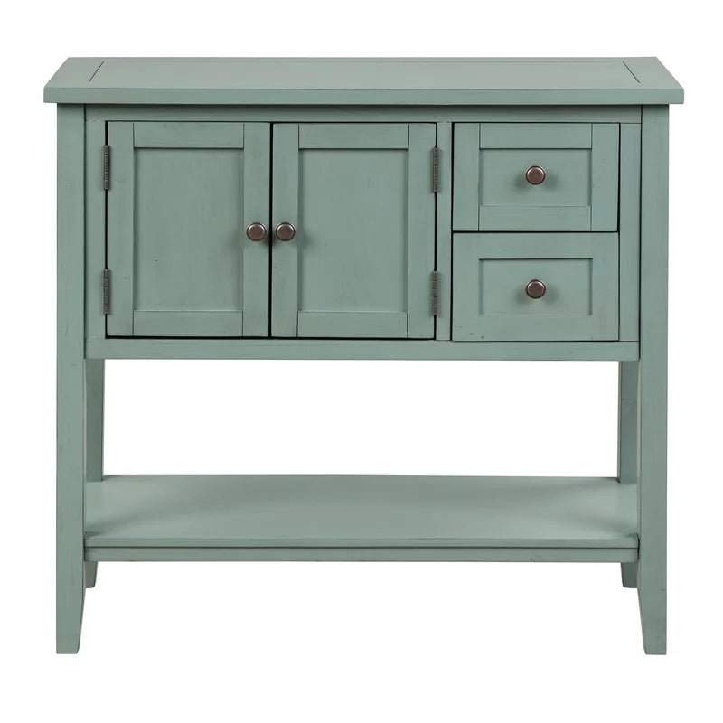 36 Inches Modern Solid Wood Console Sofa Table, Green