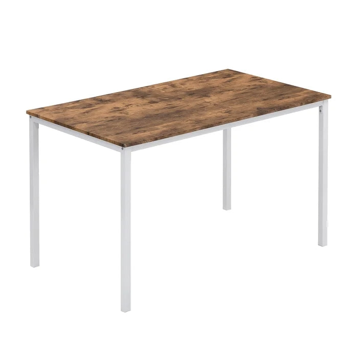 4 - Person Dining Table Set with Benches (3Pcs), Walnut