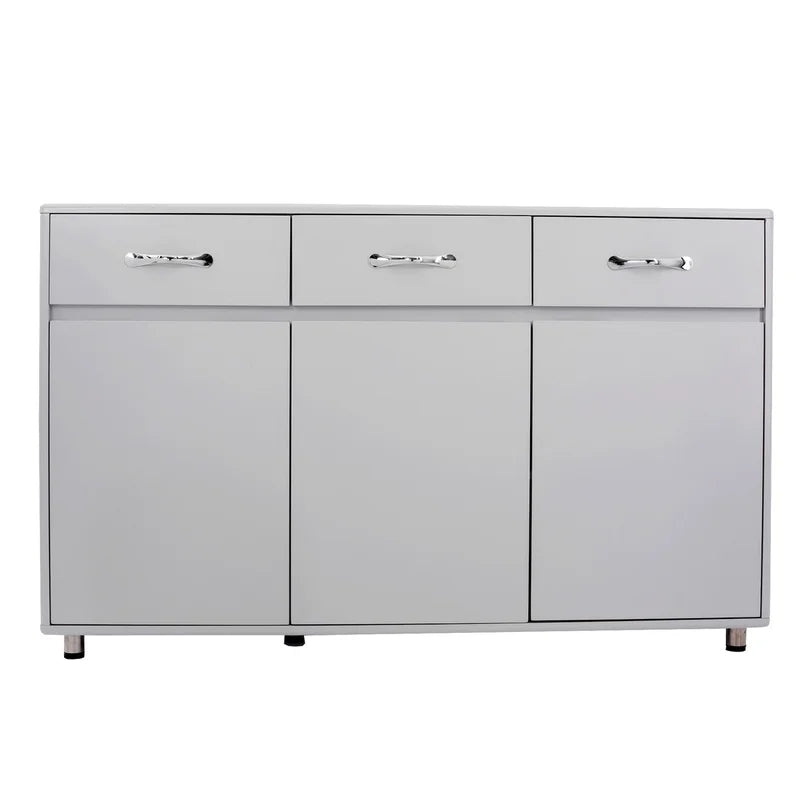 Metal Sideboard Storage Cabinet, Gray