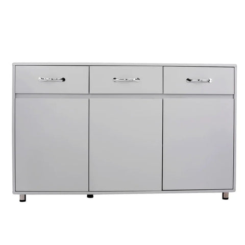 Metal Sideboard Storage Cabinet, Gray
