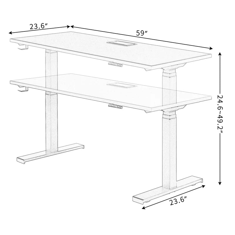 Height Adjustable Electric Standing Desk, Black