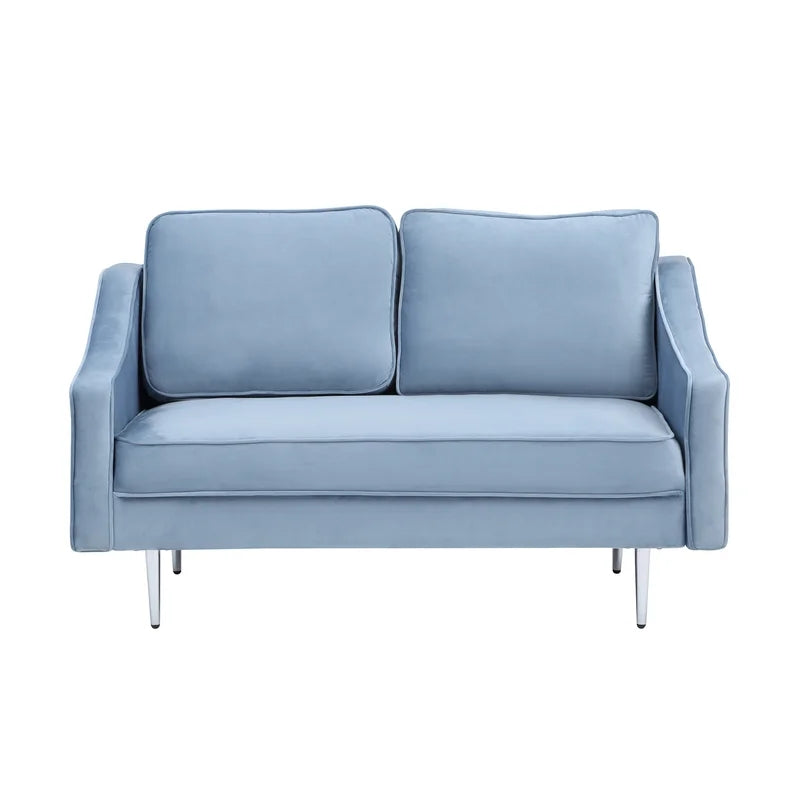 Morden Loveseat Couch Upholstered Armchair Sofa, Blue