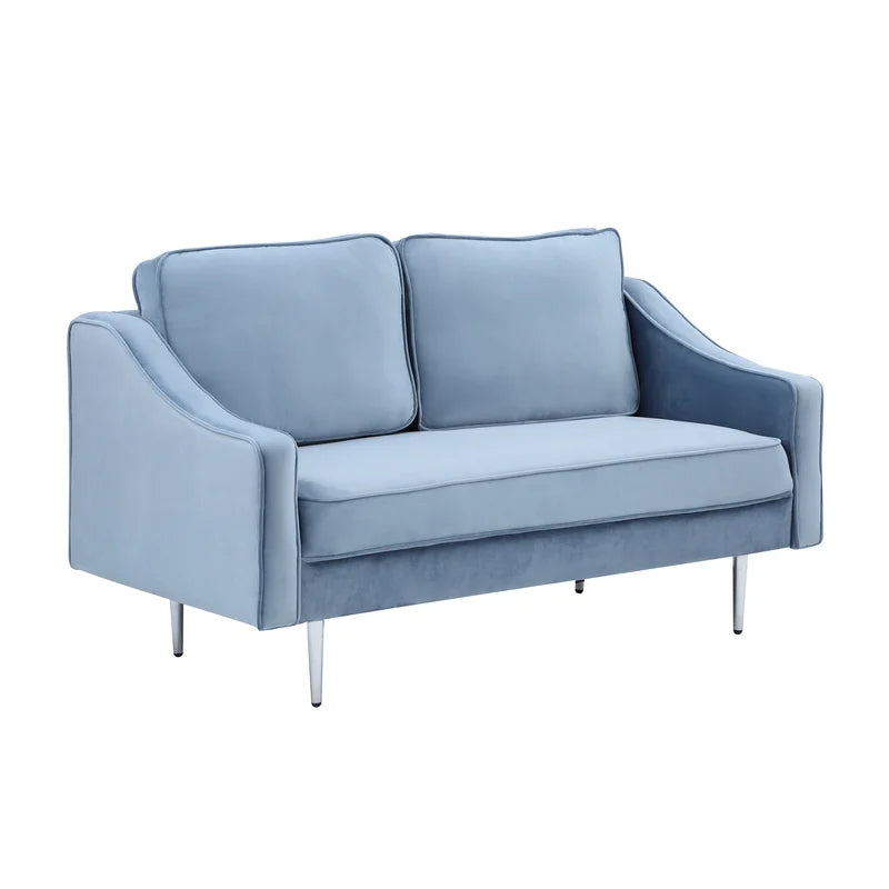 Morden Loveseat Couch Upholstered Armchair Sofa, Blue