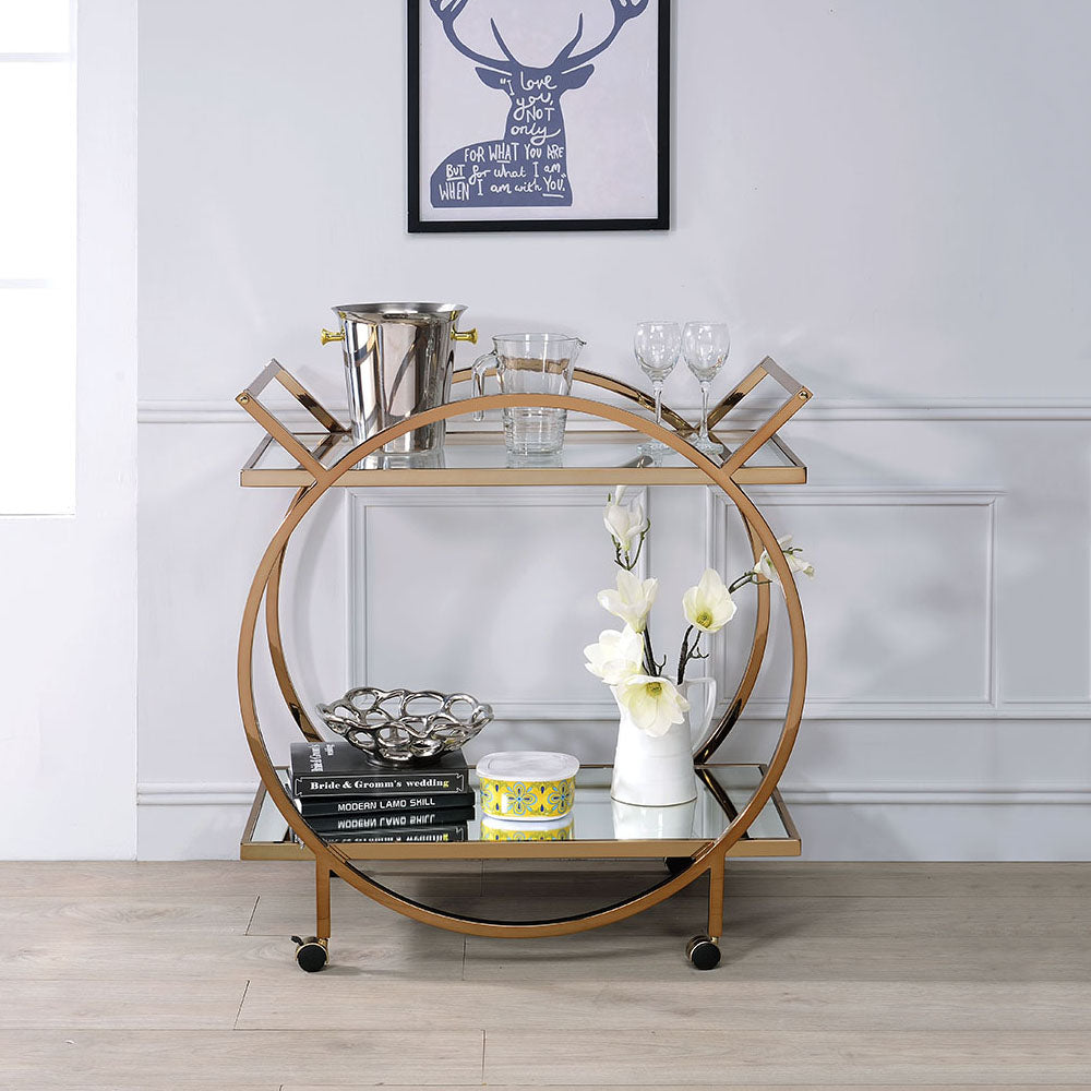 Glass Serving Cart