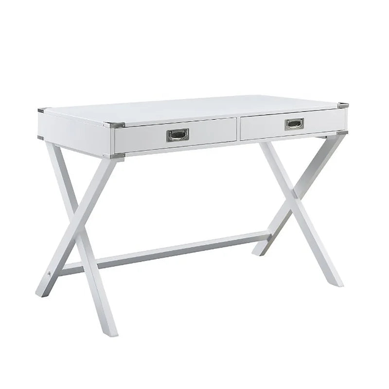 Home Office Writing Desk, White Finish