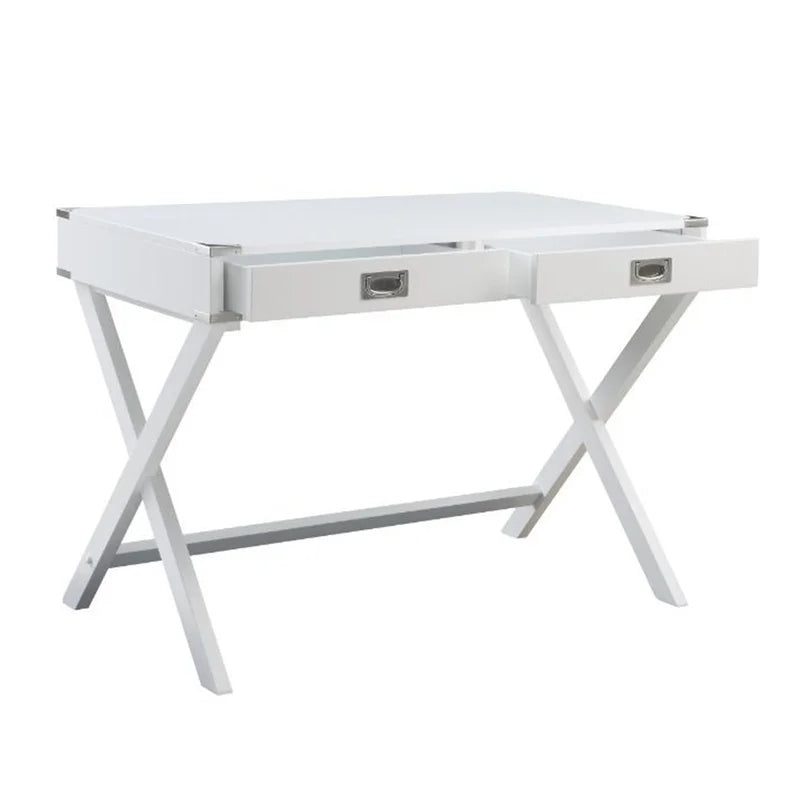 Home Office Writing Desk, White Finish