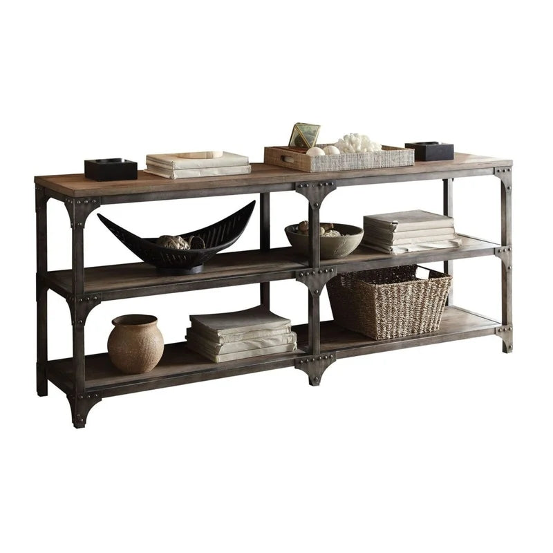 Console Table with Shelves