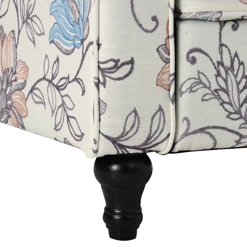 Modern Sofa Chair Upholstered Armchair, Flower
