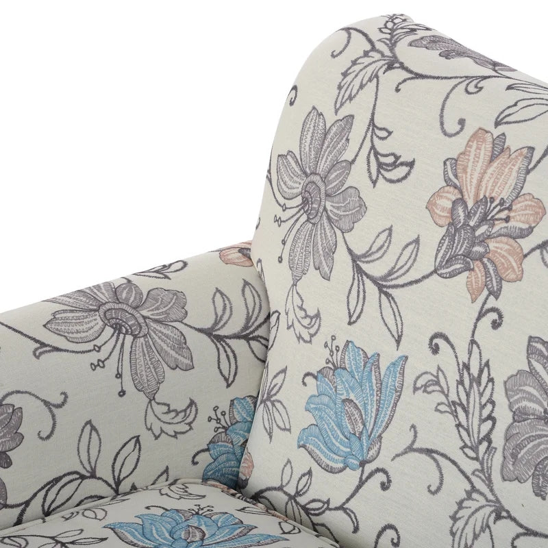 Modern Sofa Chair Upholstered Armchair, Flower