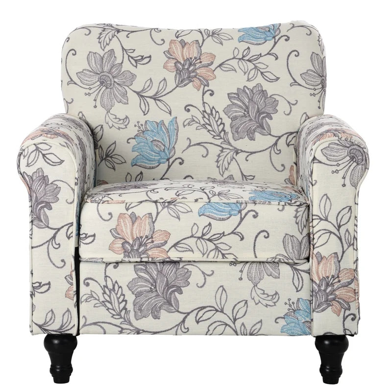 Modern Sofa Chair Upholstered Armchair, Flower
