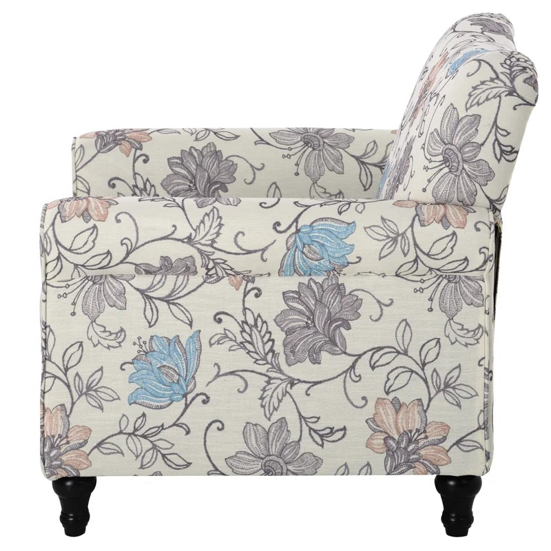 Modern Sofa Chair Upholstered Armchair, Flower