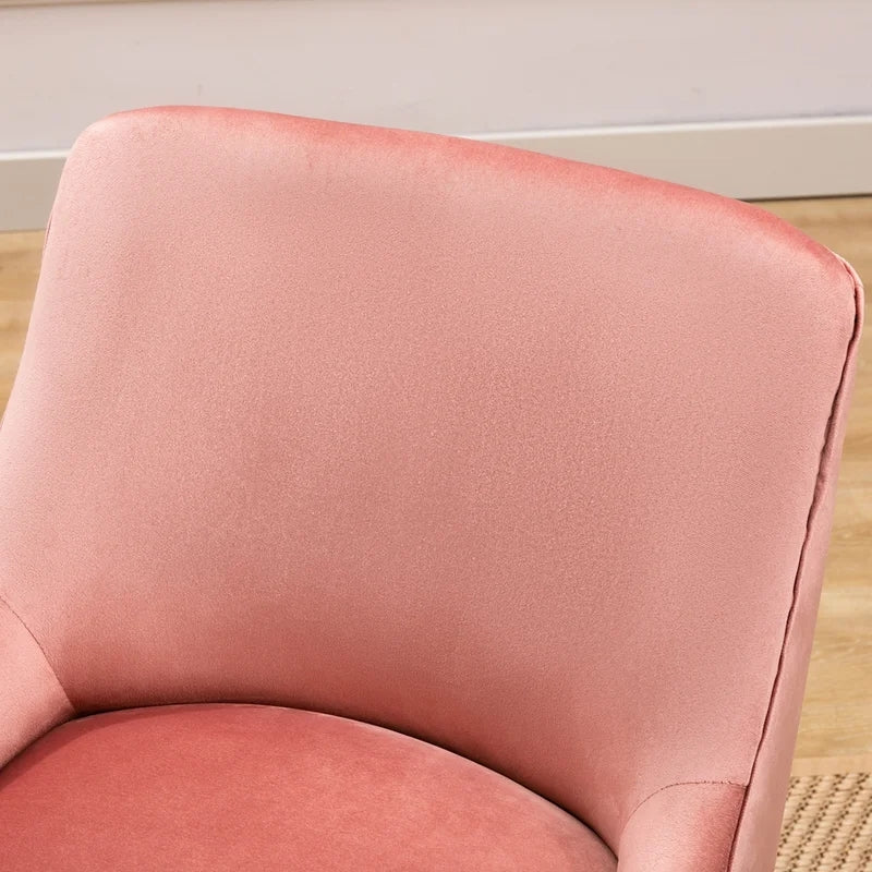 Modern Velvet Club Side Chair, Pink