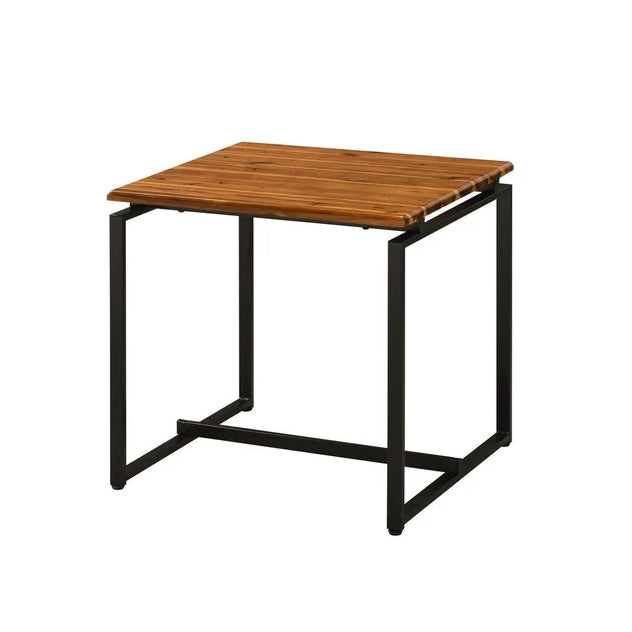 3pcs Pack Coffee/End Table Set, Oak & Black