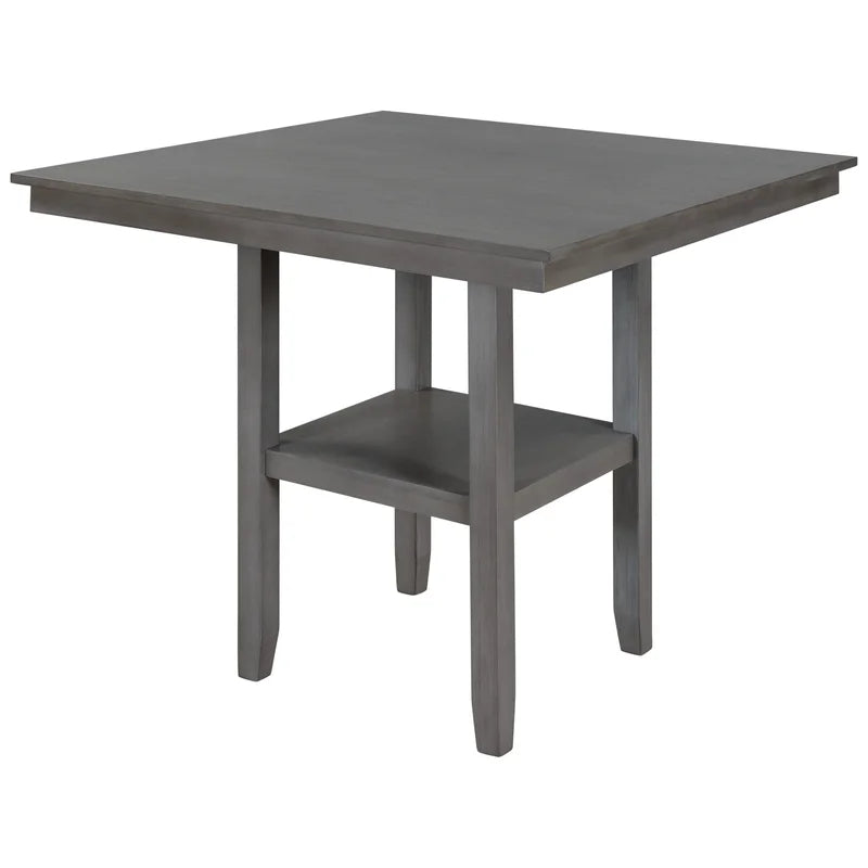 Wooden Counter Height Dining Table, Gray