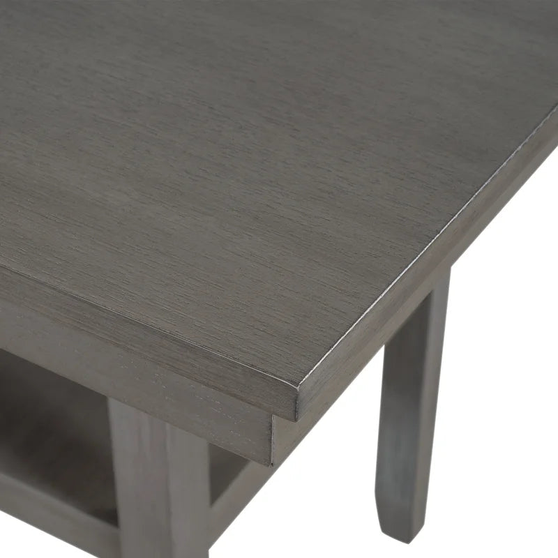 Wooden Counter Height Dining Table, Gray