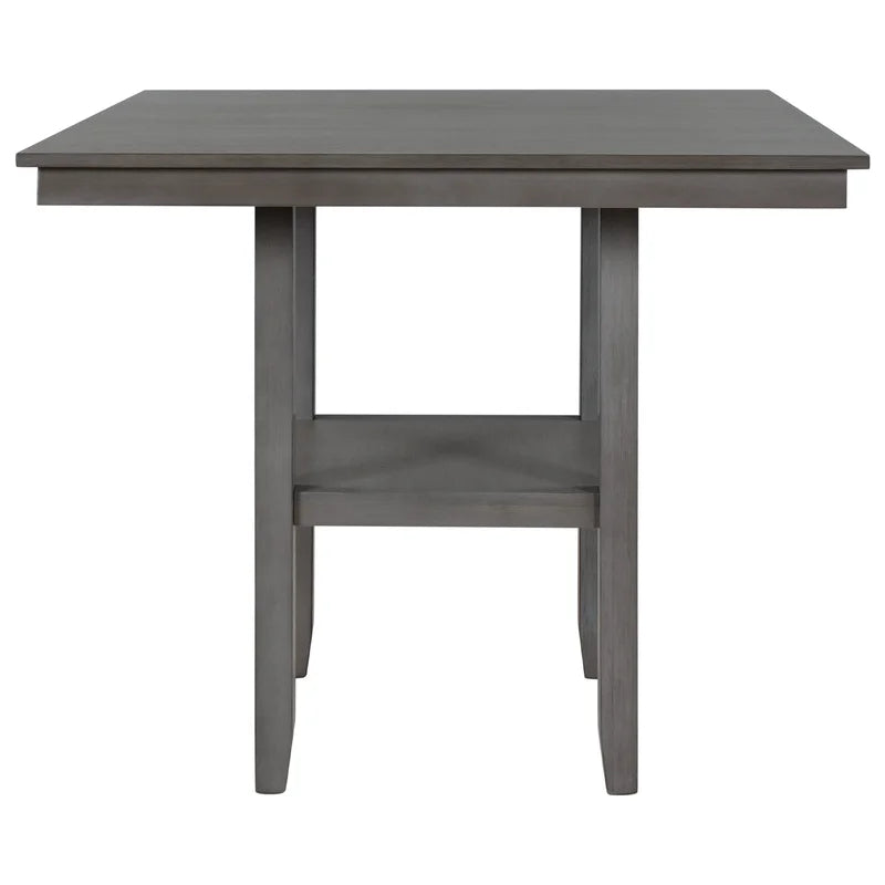 Wooden Counter Height Dining Table, Gray