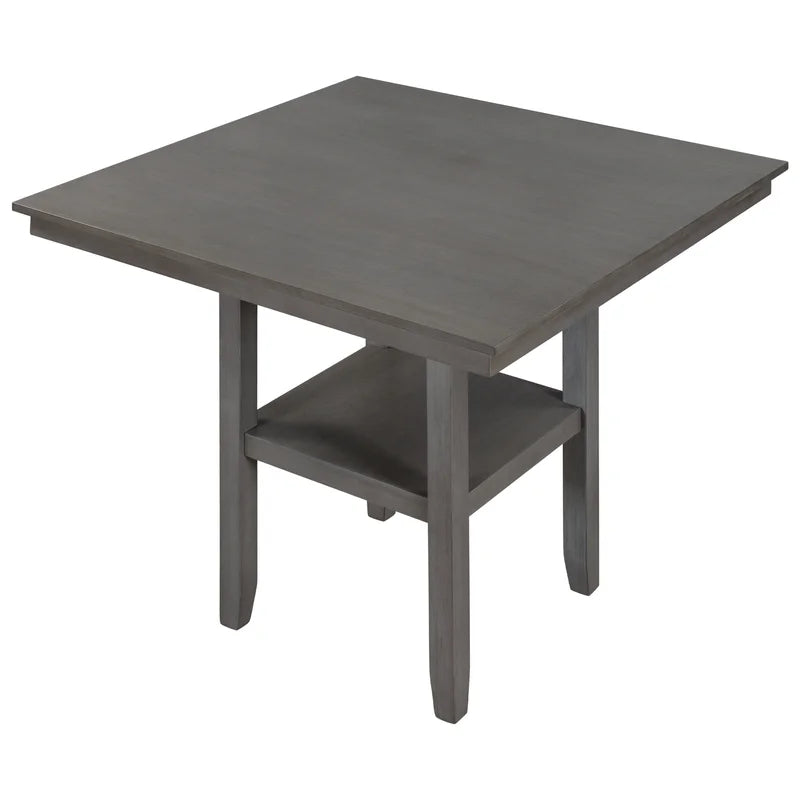 Wooden Counter Height Dining Table, Gray