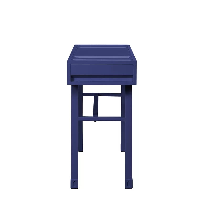 Modern Rectangular Vanity Desk, Blue