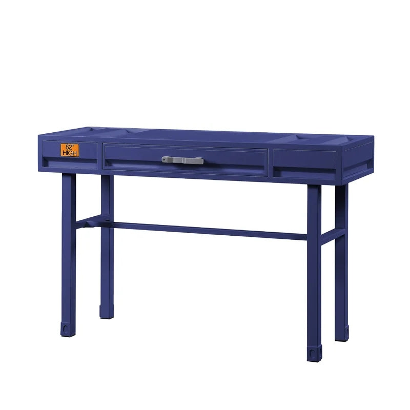 Modern Rectangular Vanity Desk, Blue