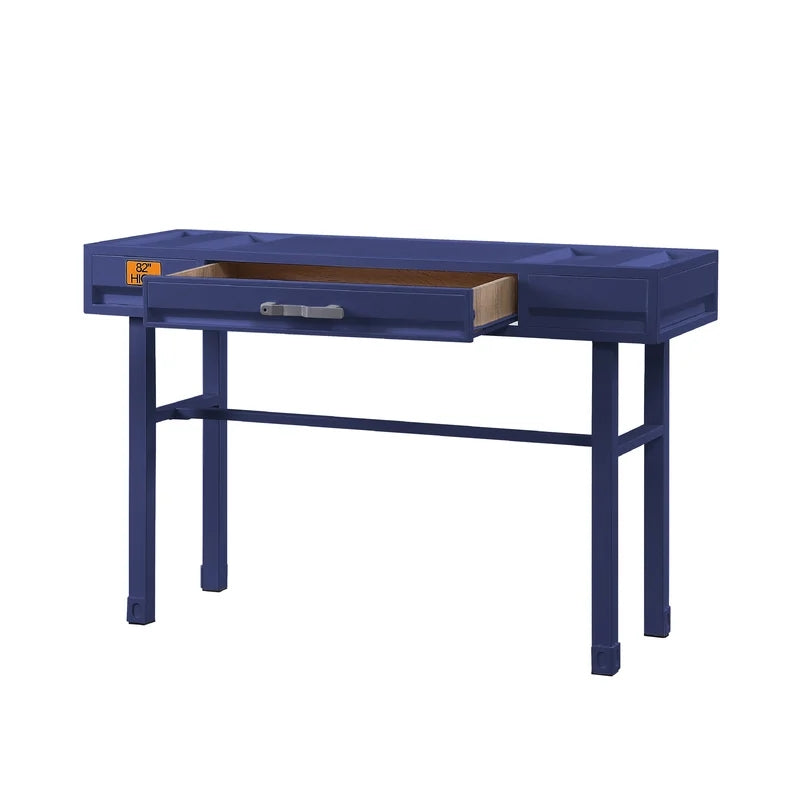 Modern Rectangular Vanity Desk, Blue