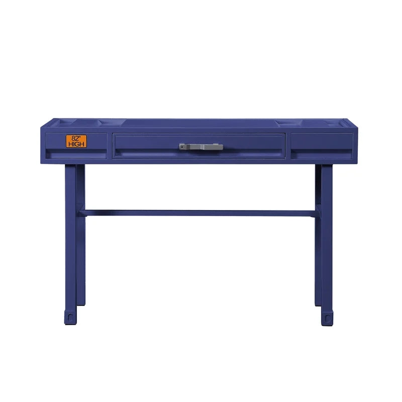 Modern Rectangular Vanity Desk, Blue