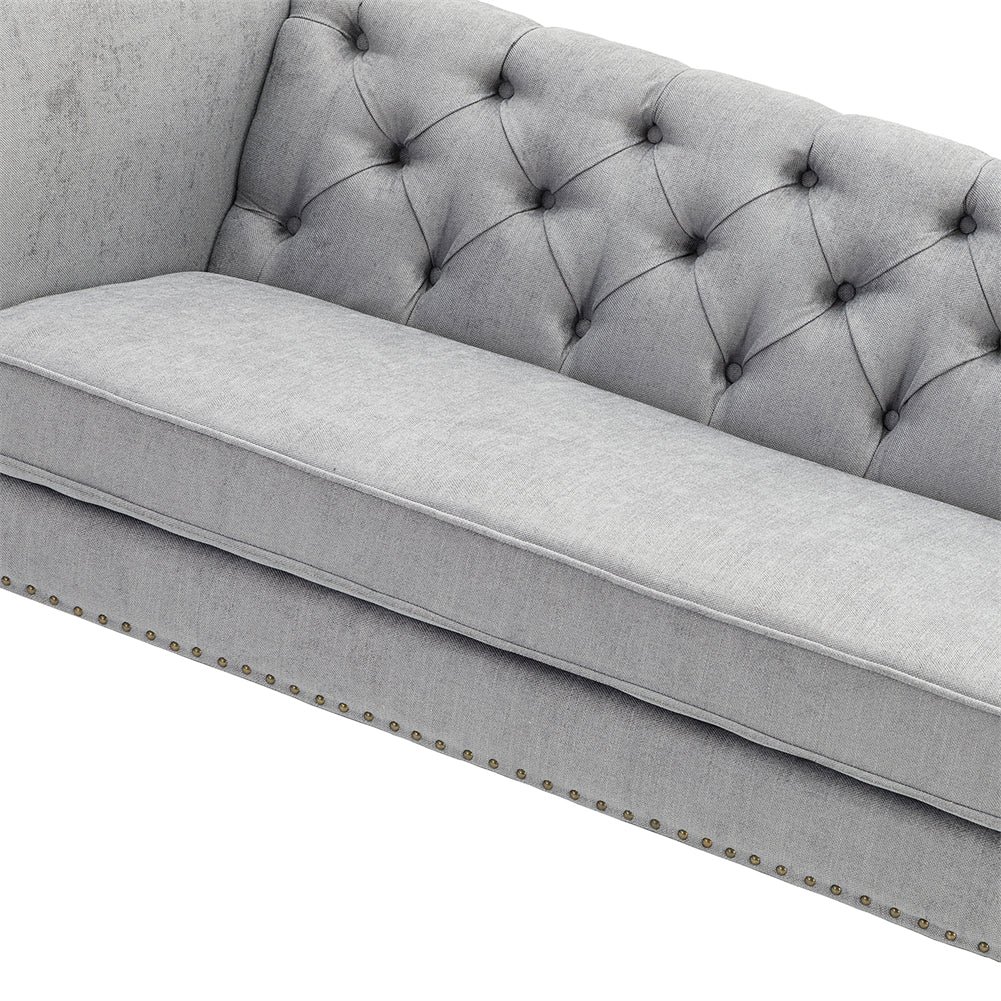 Tufted Sofa with Nailhead Trim