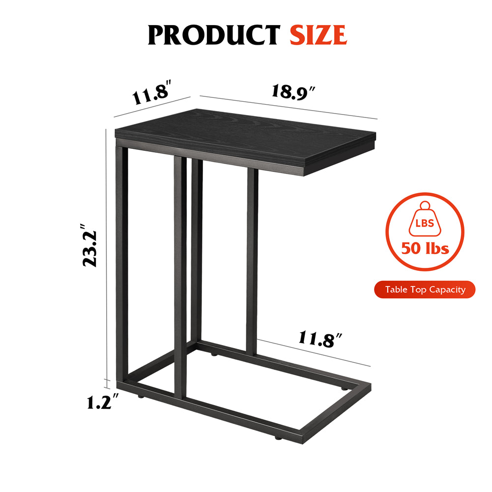 C Shaped End Table