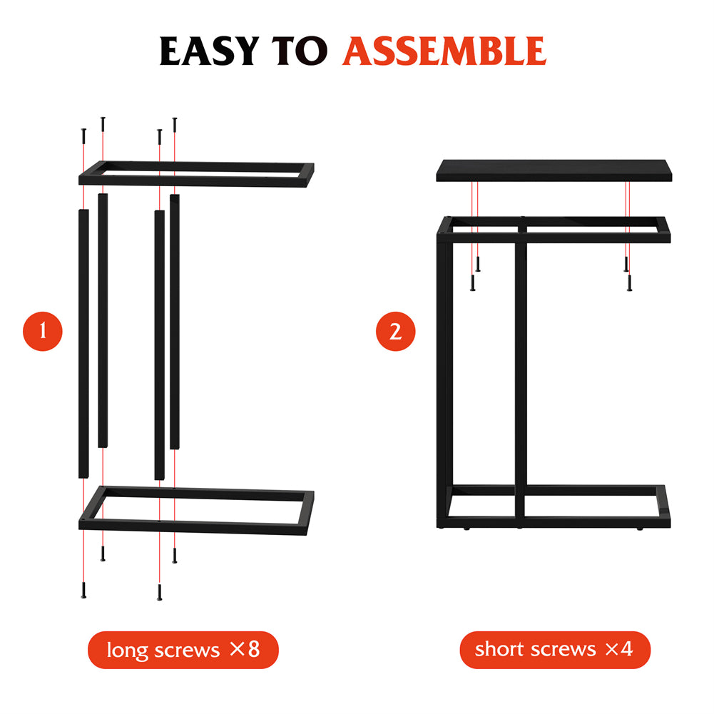 C Shaped End Table