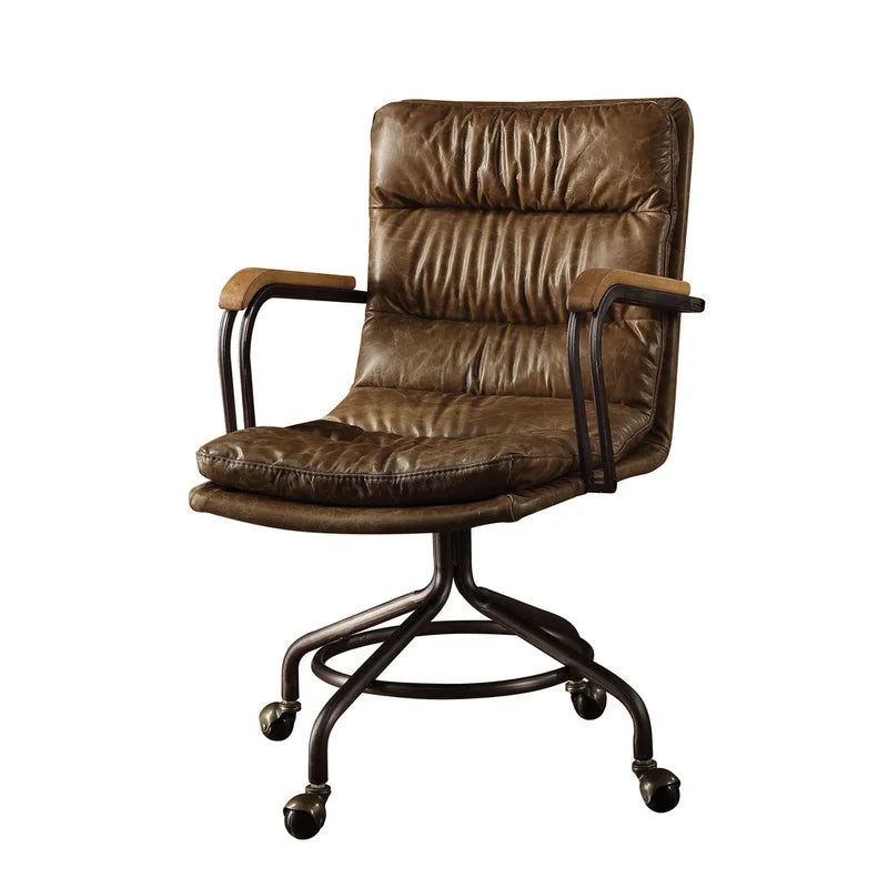 Office Chair In Vintage Whiskey Top Grain Leather
