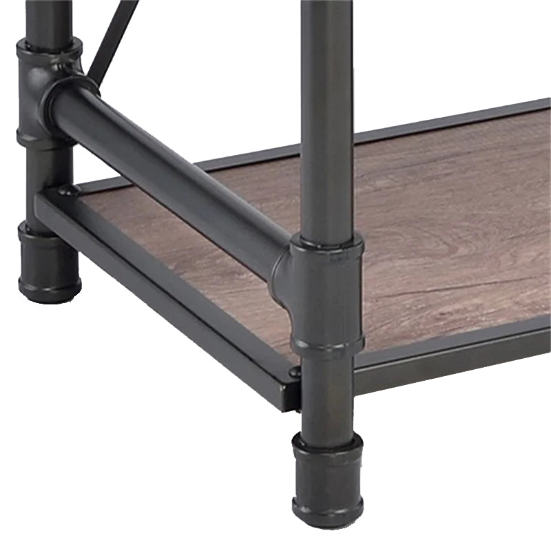 Iron Standard Bookshelf, Rustic Oak & Black
