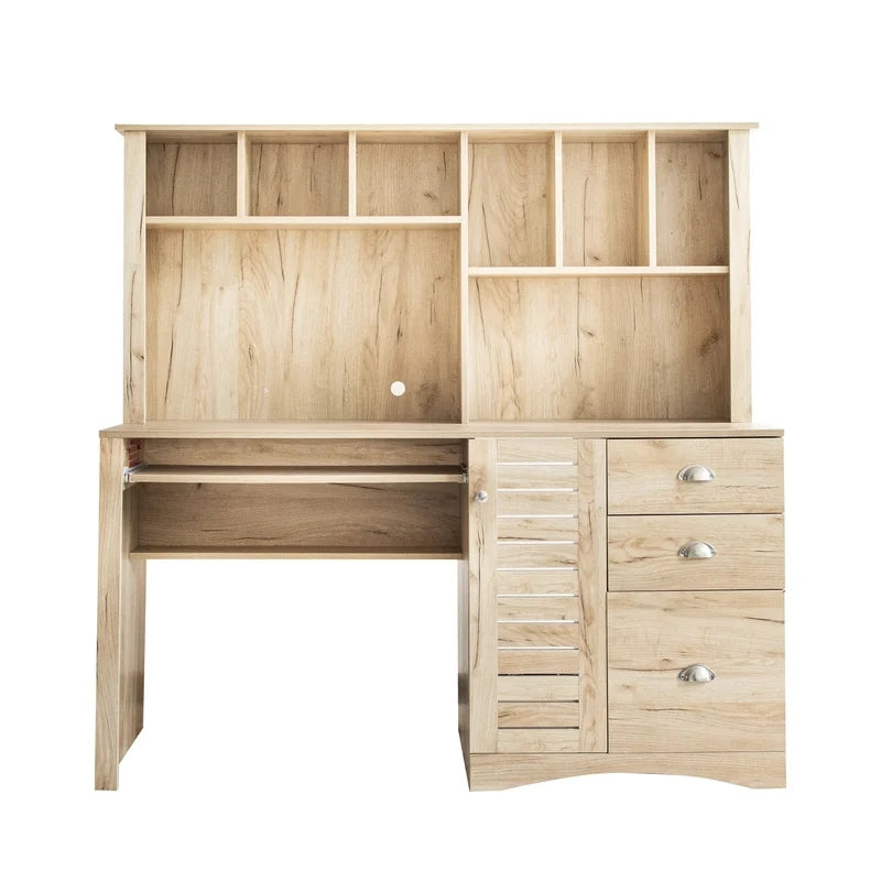 Home Office Computer Desk, Antiqued Oak