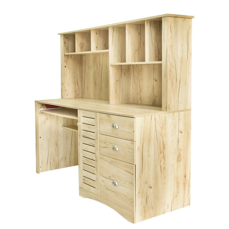Home Office Computer Desk, Antiqued Oak